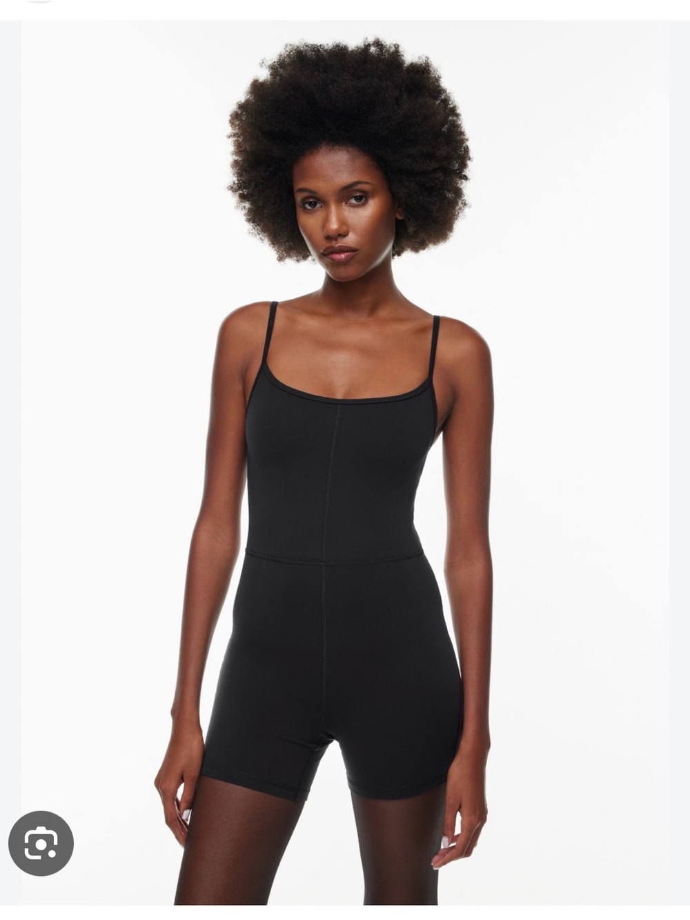Aritzia Black Seamless Scoop-Neck Bodysuit Romper